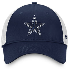 Dallas Cowboys Fundamental Trucker Unstructured Adjustable Hat Navy/White