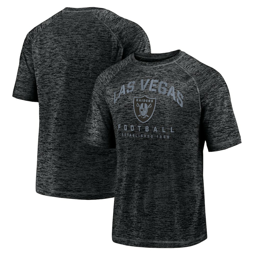 Las Vegas Raiders Shade Battle Ready Raglan Space-Dye T-Shirt Black