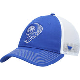 Los Angeles Rams Fundamental Vintage Trucker Unstructured Adjustable Hat Royal/White
