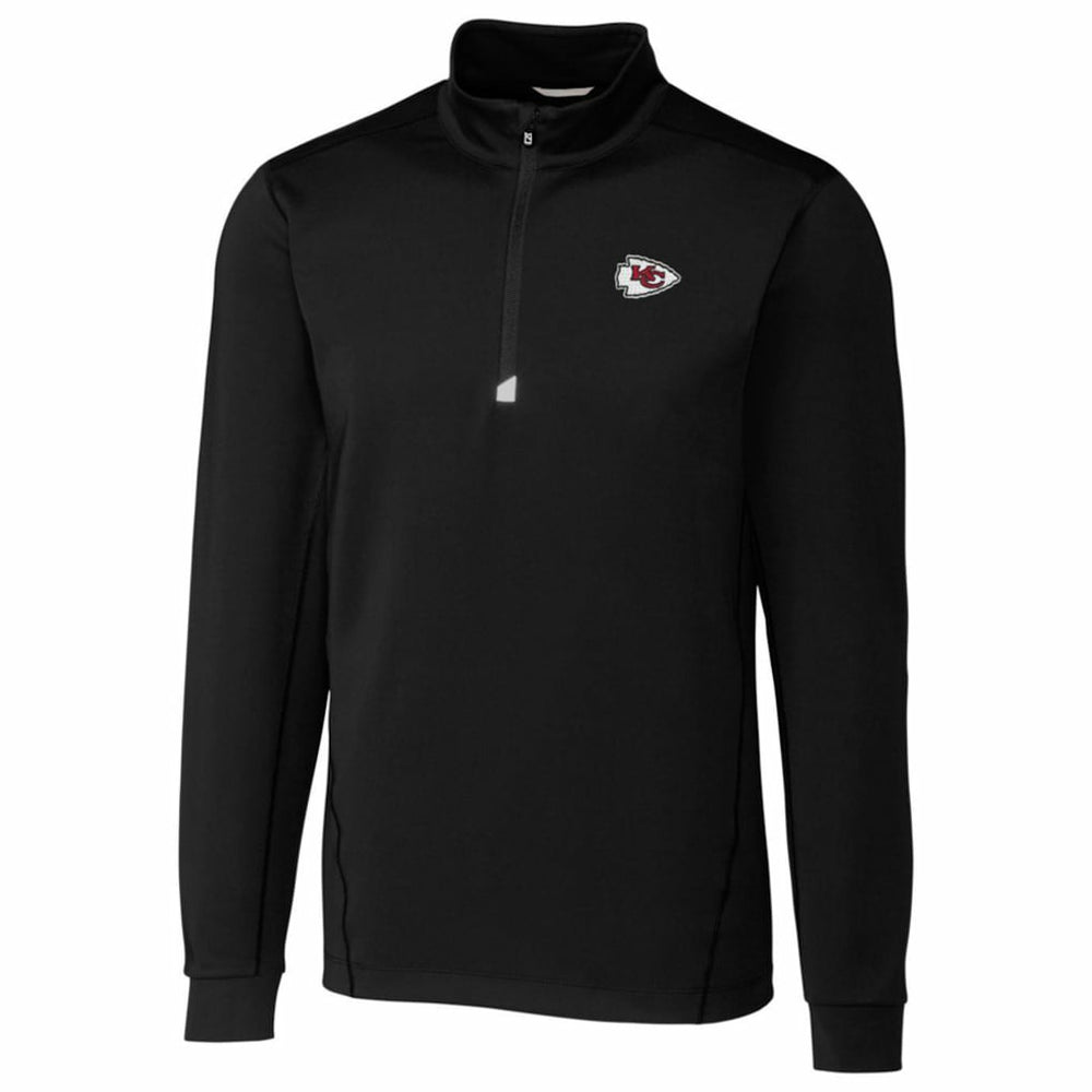Kansas City Chiefs Cutter & Buck Traverse Quarter-Zip Pullover Jacket Black