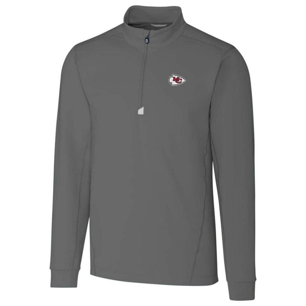 Kansas City Chiefs Cutter & Buck Traverse Quarter-Zip Pullover Jacket Gray