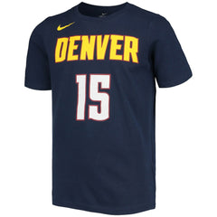 Nikola Jokic Denver Nuggets Youth Logo Name & Number Performance T-Shirt Navy