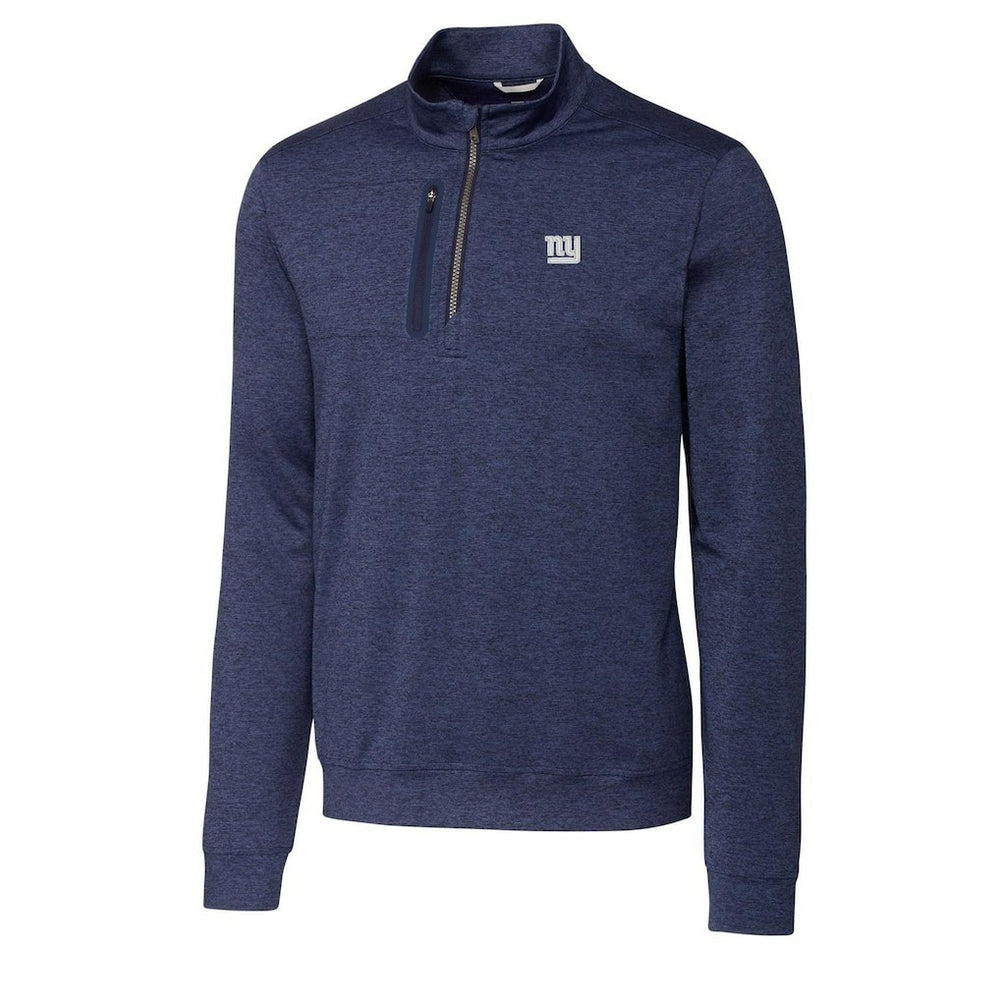 New York Giants Cutter & Buck Big & Tall Stealth Quarter-Zip Pullover Jacket Navy