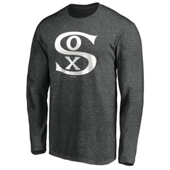 Chicago White Sox Cooperstown Collection Huntington Logo Long Sleeve T-Shirt - Charcoal T-shirts