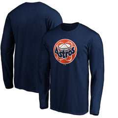 Houston Astros Cooperstown Collection Huntington Logo Long Sleeve T-Shirt - Navy T-shirts