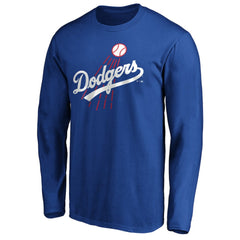 Los Angeles Dodgers Cooperstown Collection Huntington Logo Long Sleeve T-Shirt - Royal T-shirts