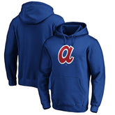 Atlanta Braves Cooperstown Collection Huntington Logo Fitted Pullover Hoodie - Royal Hoodies