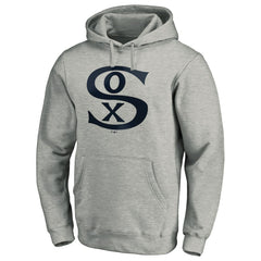 Chicago White Sox Cooperstown Collection Huntington Logo Fitted Pullover Hoodie - Heather Gray Hoodies