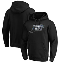 Tampa Bay Rays Cooperstown Collection Huntington Logo Fitted Pullover Hoodie - Black Hoodies