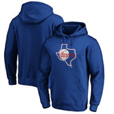 Texas Rangers Cooperstown Collection Huntington Logo Fitted Pullover Hoodie - Royal Hoodies