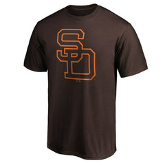 San Diego Padres Cooperstown Collection Huntington Logo T-Shirt - Brown T-shirts