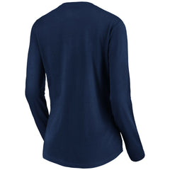 Milwaukee Brewers Women's Core Distressed Team Long Sleeve T-Shirt - Navy T-shirts