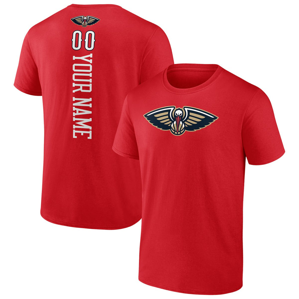New Orleans Pelicans Playmaker Personalized Name & Number T-Shirt Red