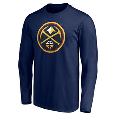 Denver Nuggets Playmaker Personalized Name & Number Long Sleeve T-Shirt Navy