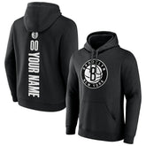 Brooklyn Nets Playmaker Personalized Name & Number Pullover Hoodie Black