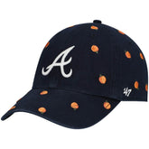 Atlanta Braves '47 Women's Confetti Clean Up Adjustable Hat - Navy Hats
