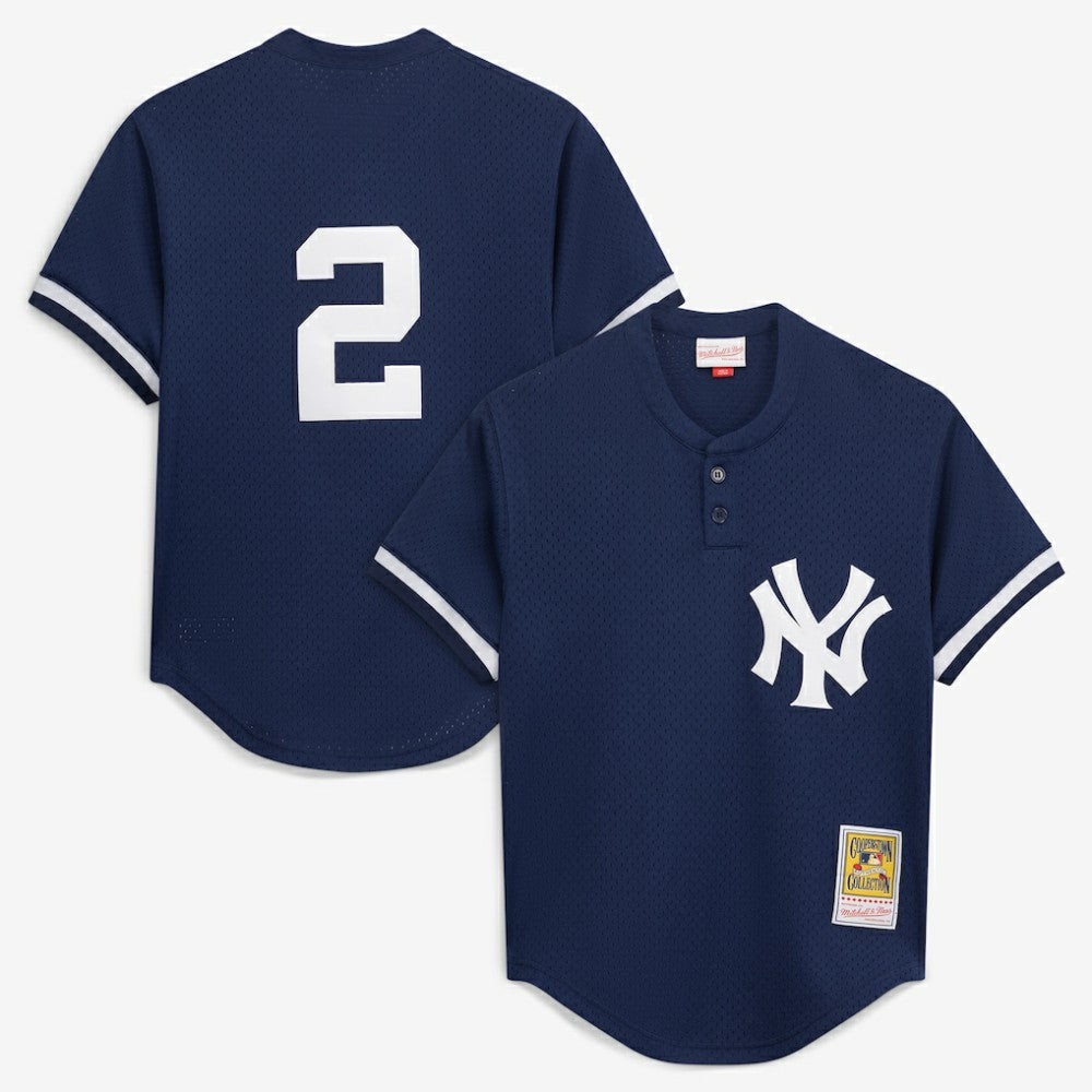 MLB Derek Jeter New York Yankees Mitchell & Ness Authentic Batting Practice Jersey - Navy