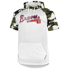 Ronald Acuna Jr. Atlanta Braves Player Big & Tall Raglan Hoodie T-Shirt - White/Camo Hoodies