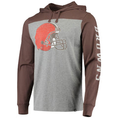 Cleveland Browns '47 Franklin Wooster Long Sleeve Hoodie T-Shirt Heathered Gray/Brown