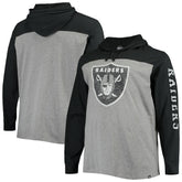 Las Vegas Raiders '47 Franklin Wooster Long Sleeve Hoodie T-Shirt Heathered Gray/Black