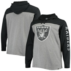 Las Vegas Raiders '47 Franklin Wooster Long Sleeve Hoodie T-Shirt Heathered Gray/Black