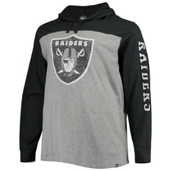 Las Vegas Raiders '47 Franklin Wooster Long Sleeve Hoodie T-Shirt Heathered Gray/Black