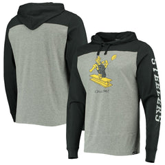 Pittsburgh Steelers '47 Franklin Wooster Throwback Long Sleeve Hoodie T-Shirt Heathered Gray