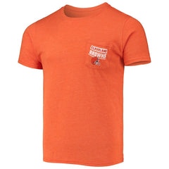 Cleveland Browns Field Goal Pocket Tri-Blend T-Shirt Heathered Orange