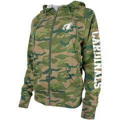 Arizona Cardinals New Era Women's Raglan Full-Zip Hoodie Camo