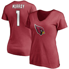 Kyler Murray Arizona Cardinals Women's Player Icon Name & Number V-Neck T-Shirt Cardinal