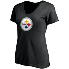 T.J. Watt Pittsburgh Steelers Women's Player Icon Name & Number V-Neck T-Shirt Black
