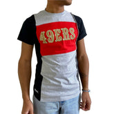 San Francisco 49ers Refried Apparel Sustainable Split T-Shirt Heather Gray