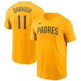 Yu Darvish San Diego Padres Nike Name & Number T-Shirt - Gold T-shirts