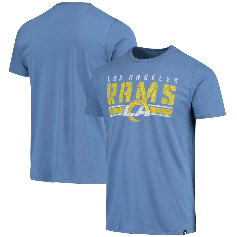 Los Angeles Rams '47 Stripe Thru Franklin T-Shirt Heathered Royal