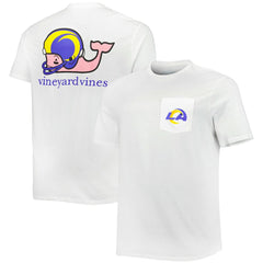 Los Angeles Rams Vineyard Vines Big & Tall Helmet T-Shirt White