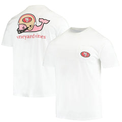 San Francisco 49ers Vineyard Vines Big & Tall Helmet T-Shirt White
