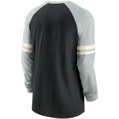 Las Vegas Raiders Throwback Raglan Long Sleeve T-Shirt Black/Silver