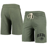 Cincinnati Reds Concepts Sport Mainstream Tri-Blend Shorts - Heathered Olive Shorts