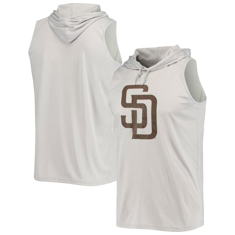 San Diego Padres Stitches Sleeveless Pullover Hoodie - Gray Hoodies