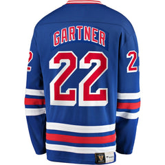 NHL Mike Gartner New York Rangers Fanatics Premier Breakaway Retired Player Jersey - Blue