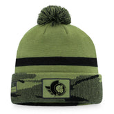 NHL Ottawa Senators Fanatics Military Appreciation Cuffed Knit Hat with Pom - Camo