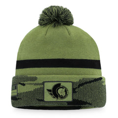 NHL Ottawa Senators Fanatics Military Appreciation Cuffed Knit Hat with Pom - Camo