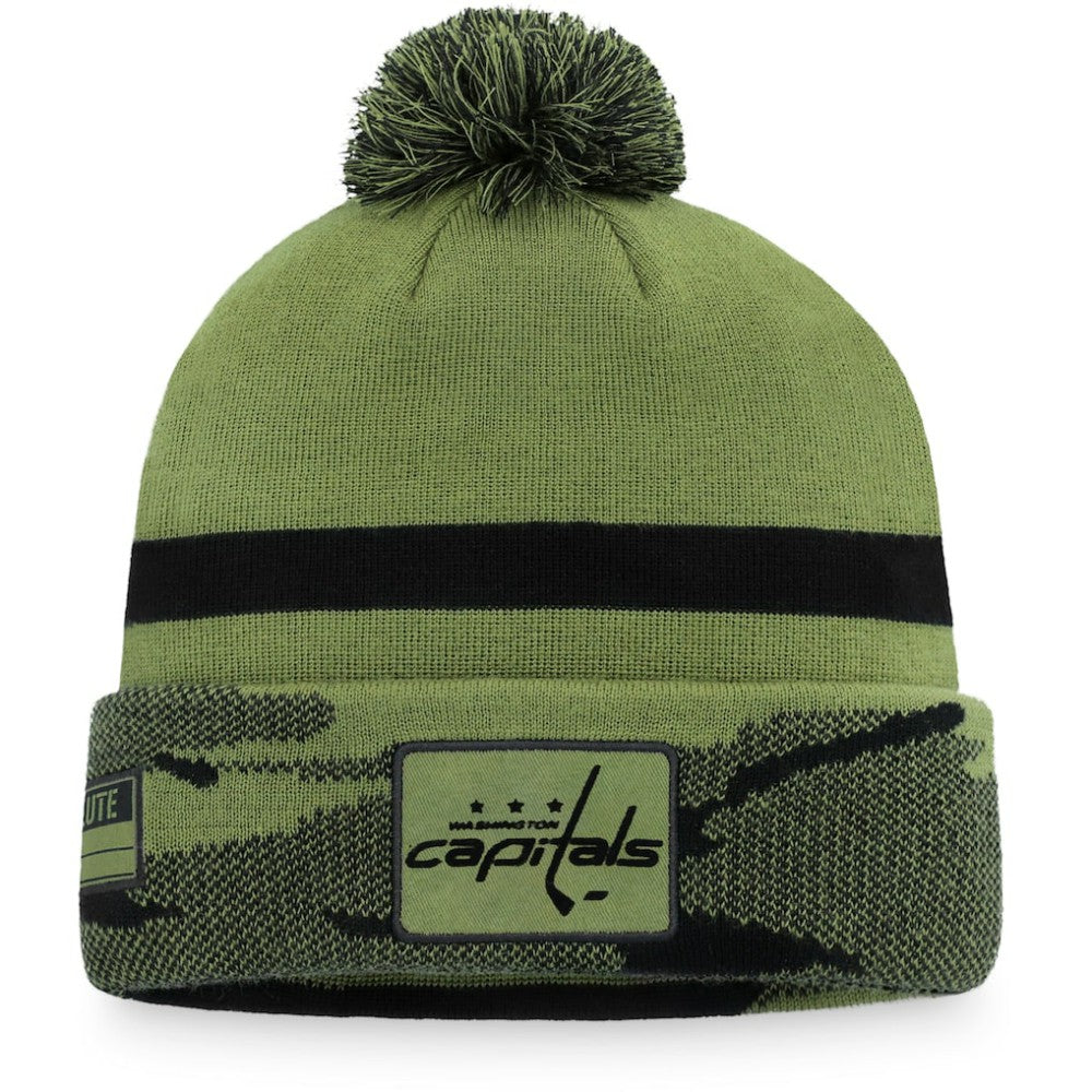 NHL Washington Capitals Fanatics Military Appreciation Cuffed Knit Hat with Pom - Camo