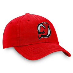 NHL New Jersey Devils Fanatics Core Primary Logo Adjustable Hat - Red