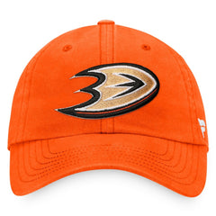 NHL Anaheim Ducks Fanatics Core Primary Logo Adjustable Hat - Orange