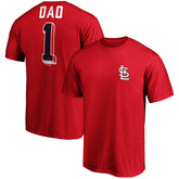 St. Louis Cardinals Fanatics Number One Dad Team T-Shirt - Red T-shirts