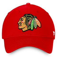 NHL Chicago Blackhawks Fanatics Core Primary Logo Flex Hat - Red