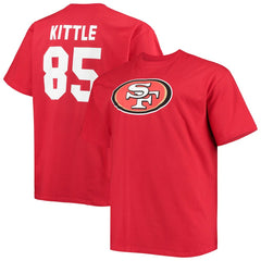 George Kittle San Francisco 49ers Big & Tall Player Name & Number T-Shirt Scarlet