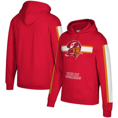 Tampa Bay Buccaneers Three Stripe Pullover Hoodie Red