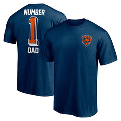 Chicago Bears #1 Dad T-Shirt Navy